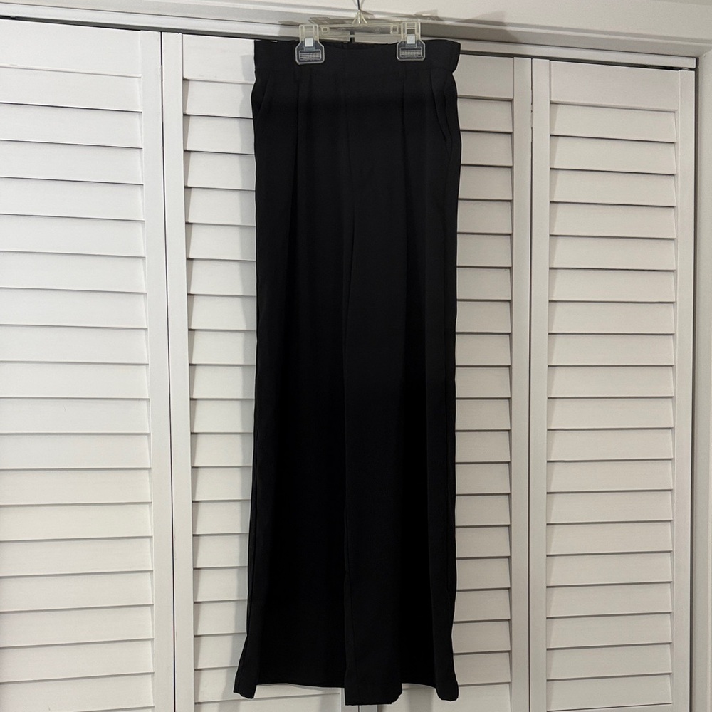 Black Tronjori Wide Leg Trousers